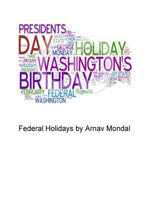 cover image of History of U.S Federal Holidays